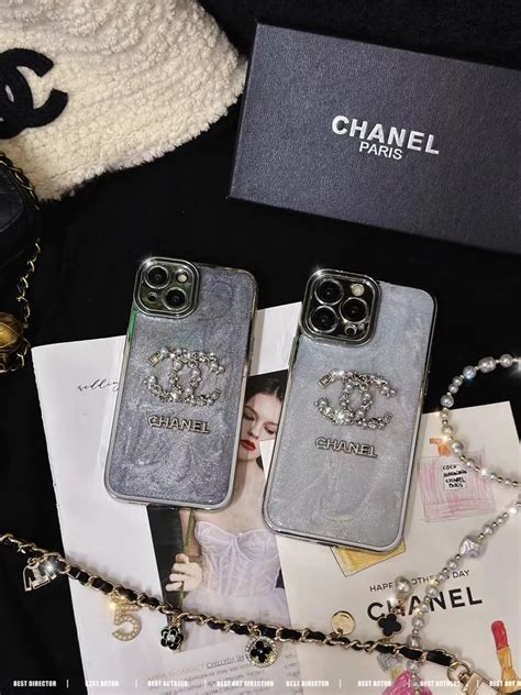 chanel iphone 15 pro case|Chanel phone case with chain.